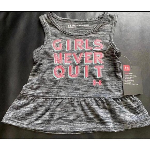 NWT Under Armour Athletic Peplum Set Baby Girls Size 24M - Picture 2 of 3